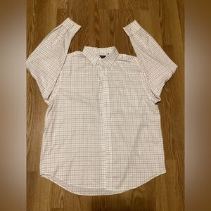 Men’s plaid long sleeve button down dress shirt XL multi color brand roundtree